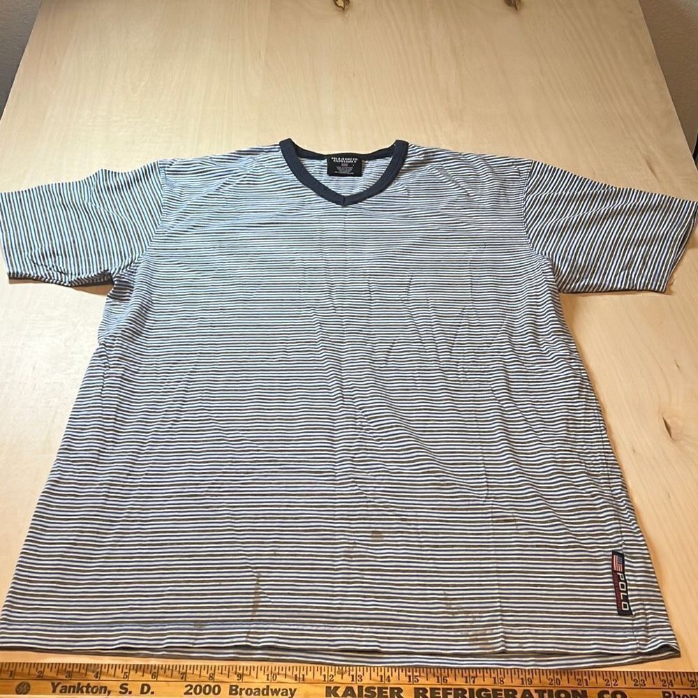 Vintage Y2K Polo Jeans Ralph Lauren Striped T Shirt Size L